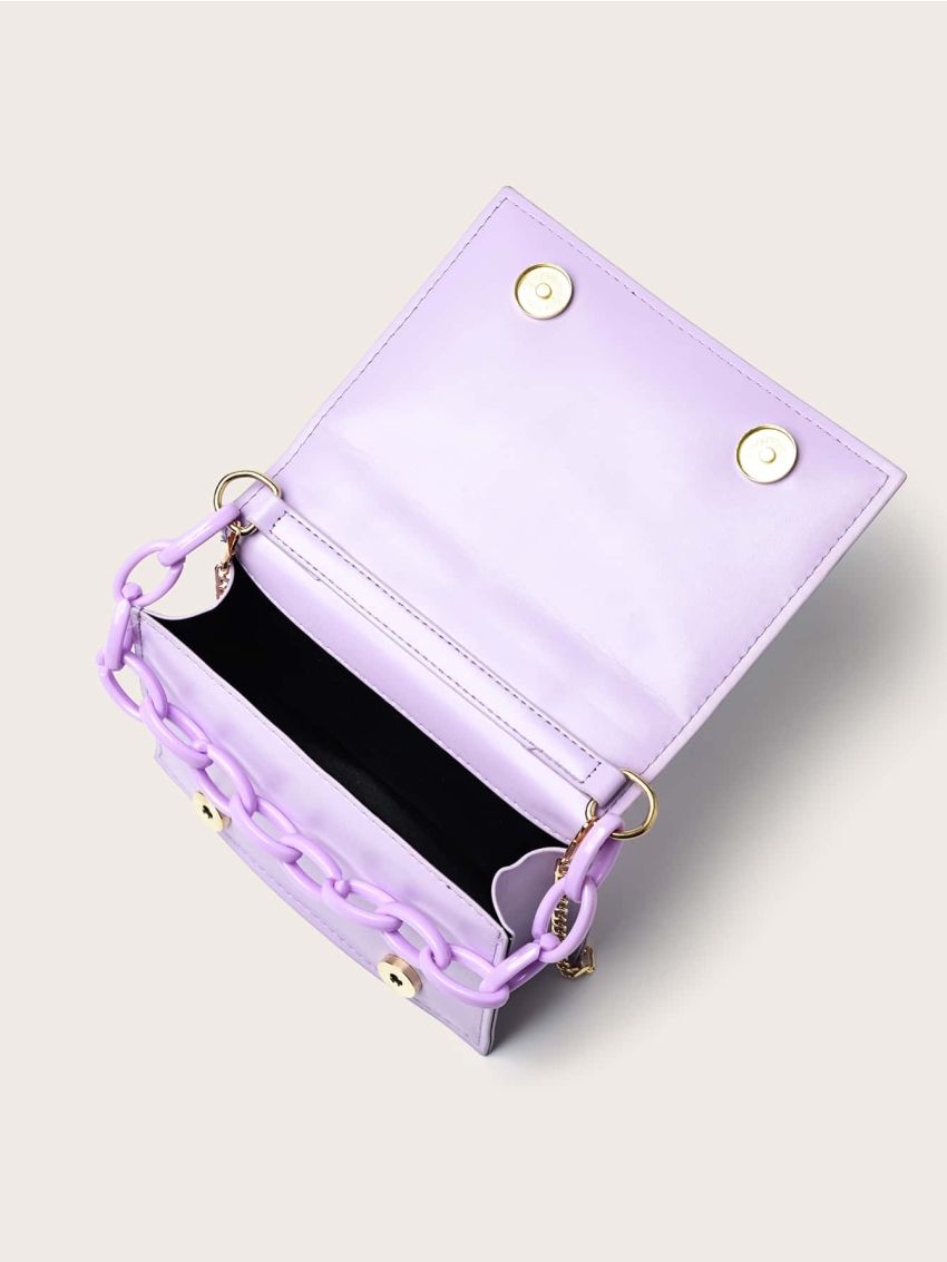 Mini Metal Tassel Charm Chain Satchel Bag