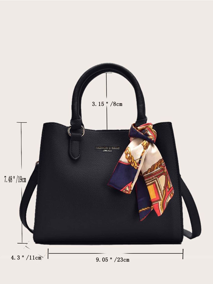 Twilly Scarf Decor Satchel Bag
