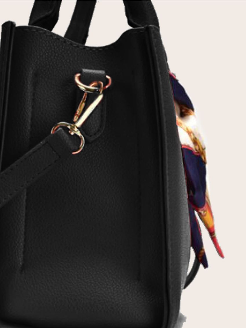 Twilly Scarf Decor Satchel Bag