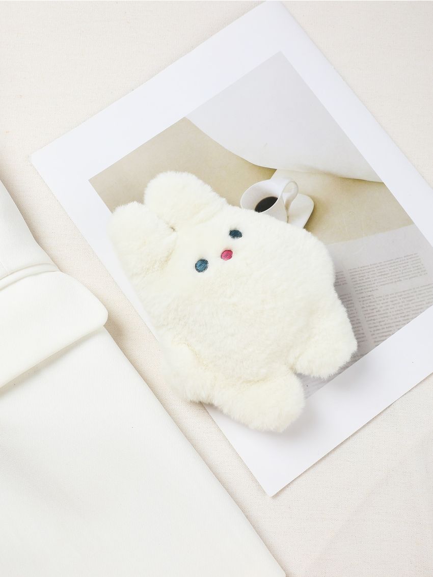 Cartoon Rabbit Graphic Fuzzy Coin Case