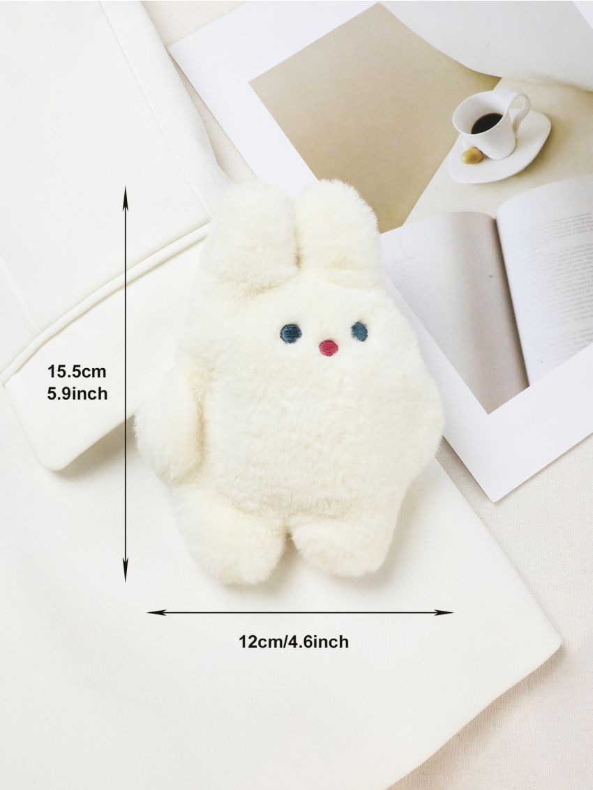 Cartoon Rabbit Graphic Fuzzy Coin Case