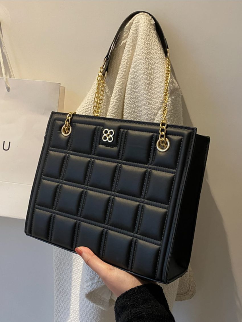 Minimalist Plaid Square Bag