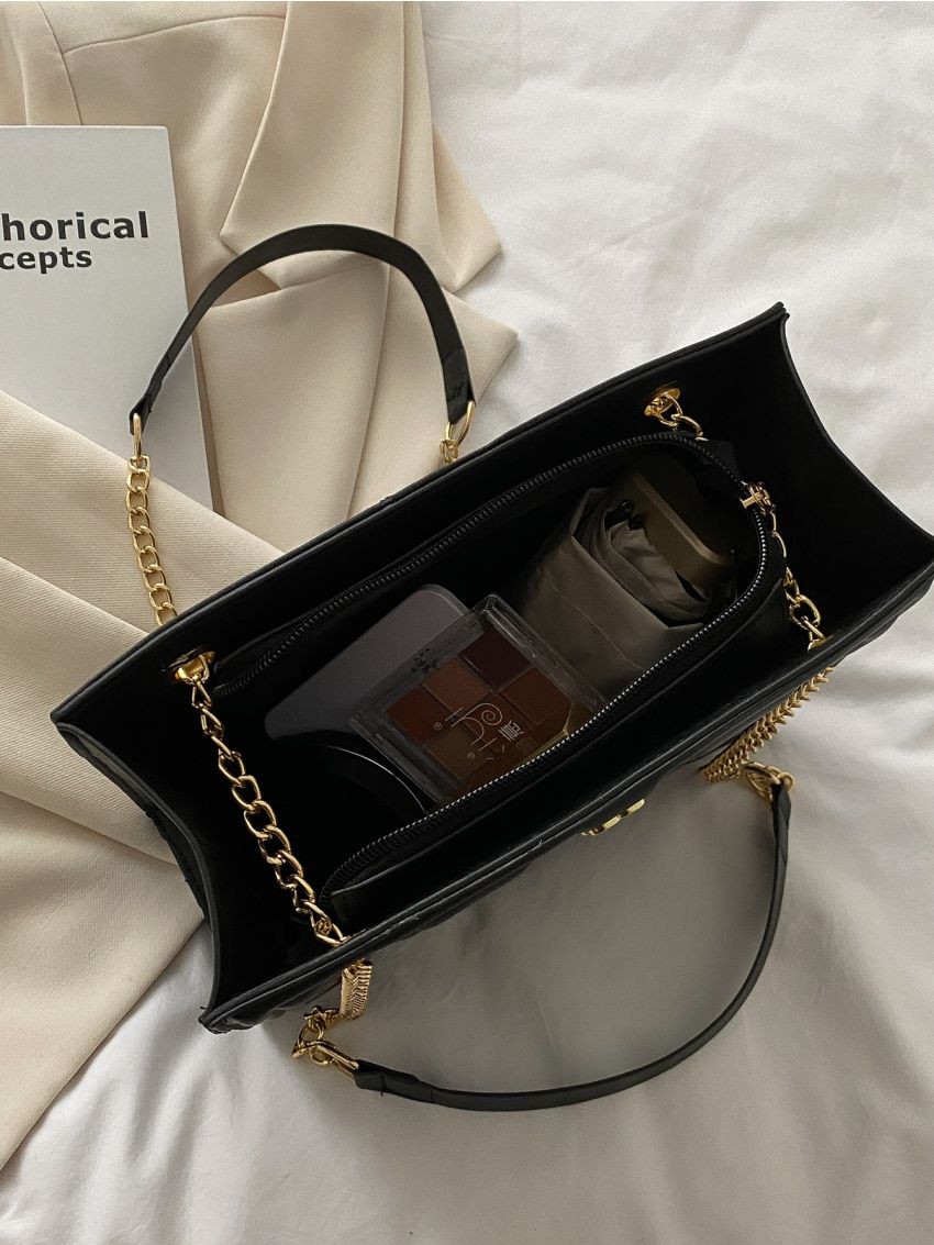 Minimalist Plaid Square Bag