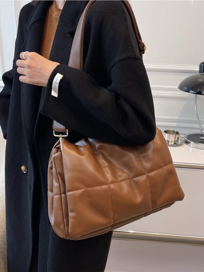 Quilted Flap Square Bag