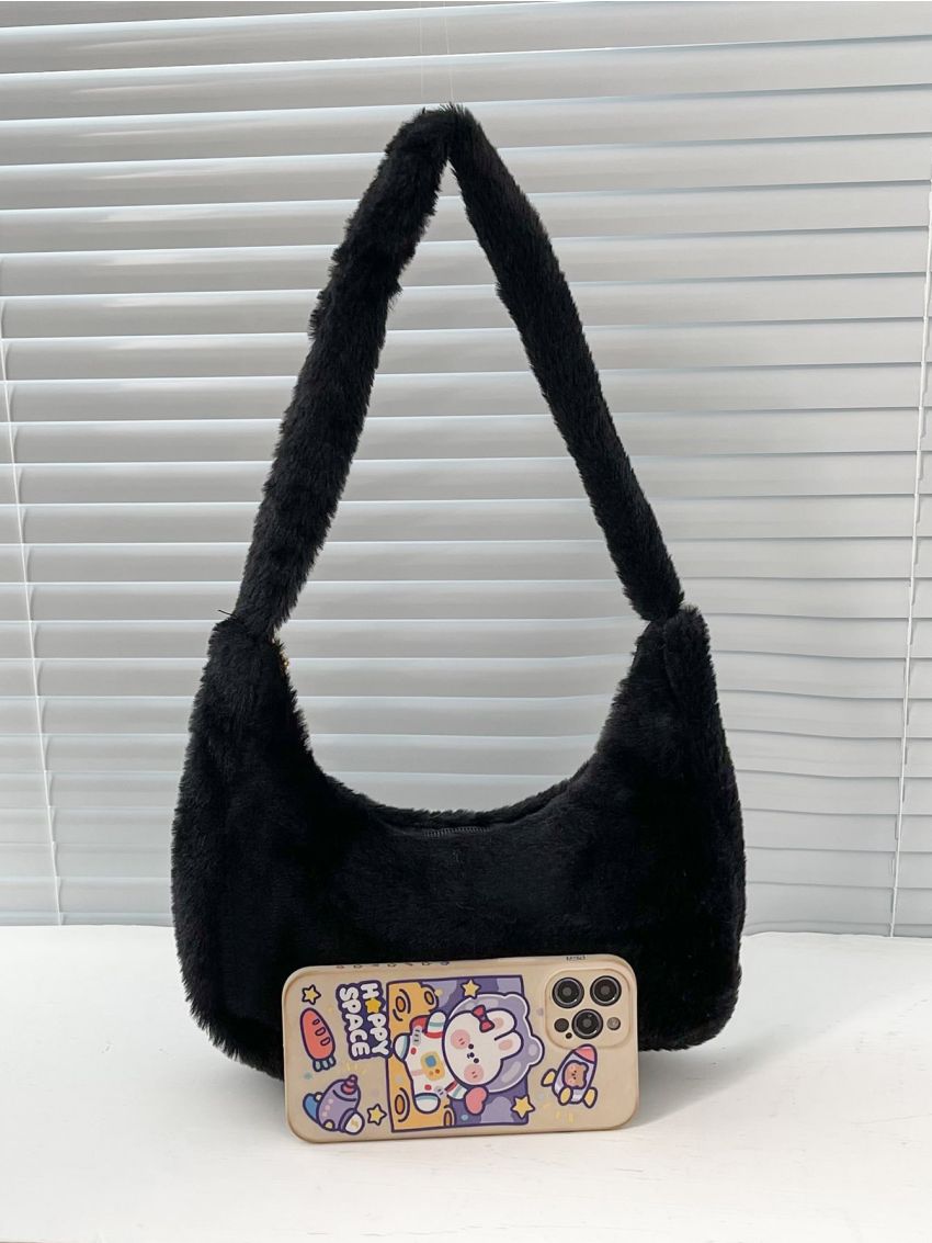 Minimalist Fluffy Baguette Bag