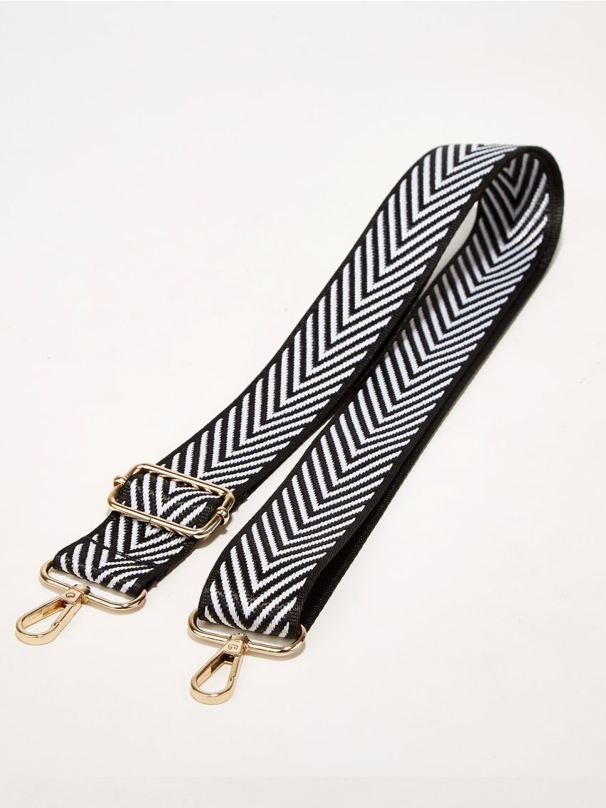 Two Tone Chevron Graphic Bag Strap