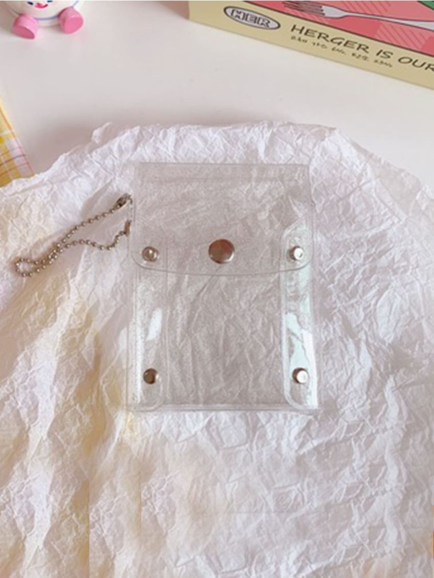 Mini Clear Snap Button Coin Case