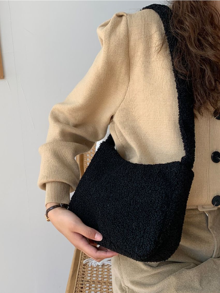 Minimalist Fluffy Shoulder Bag