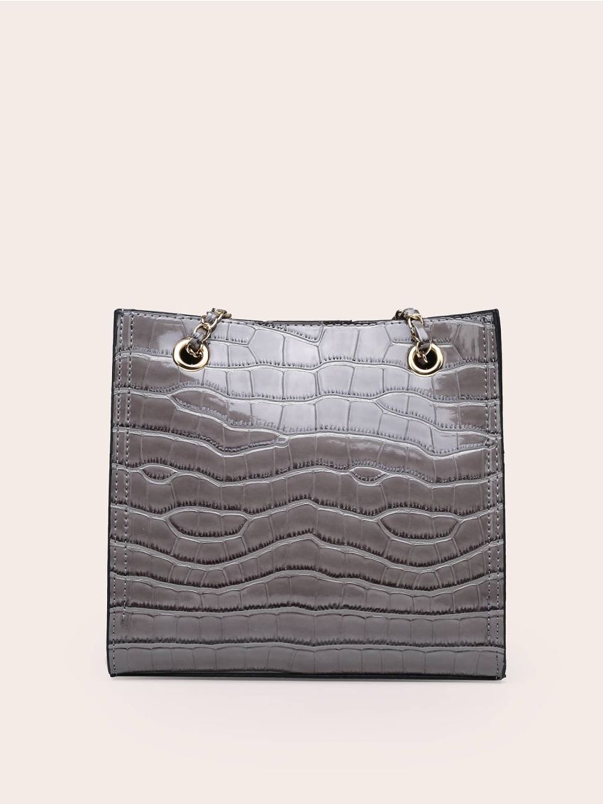 Croc Embossed Tote Bag