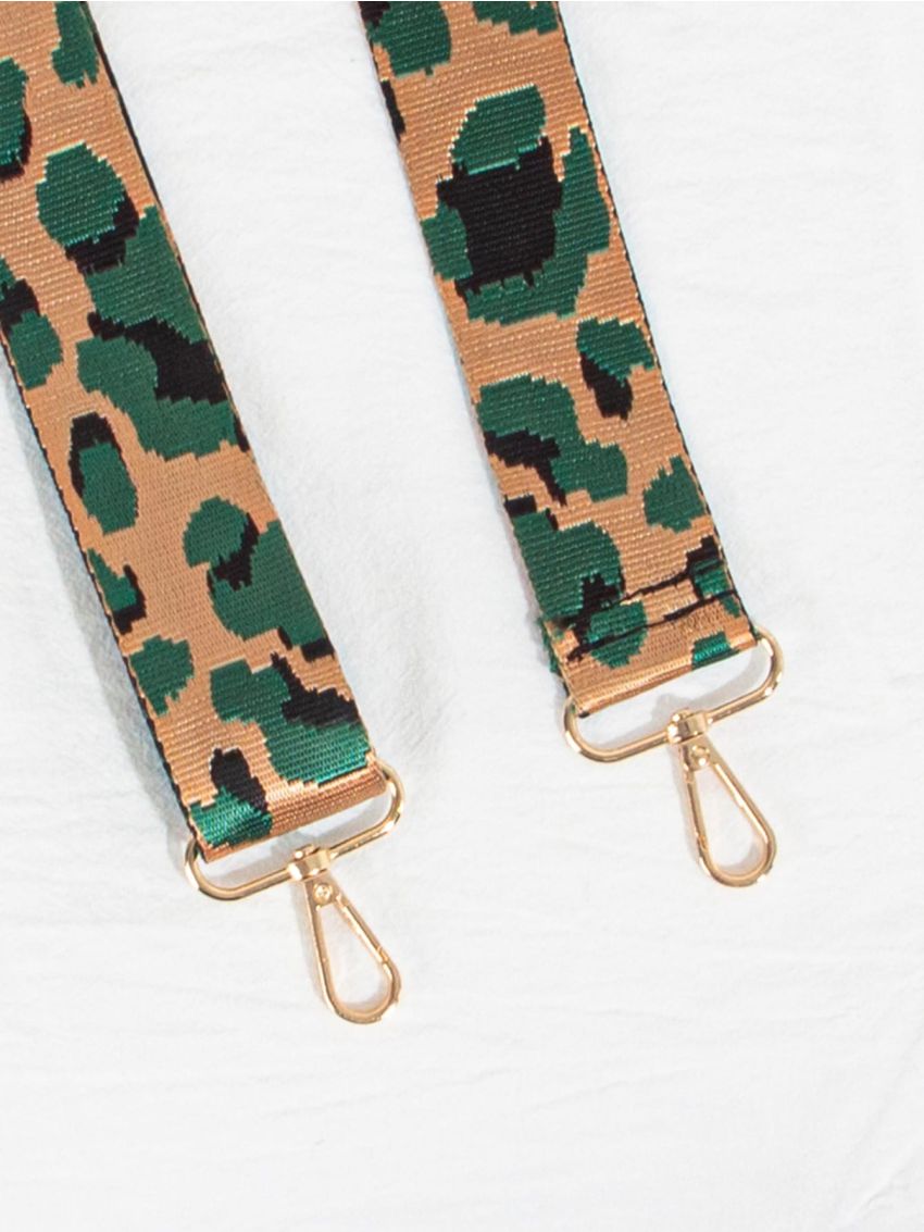 Colorblock Leopard Pattern Bag Strap