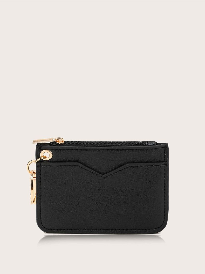 V Cut Card Holder With Keychain