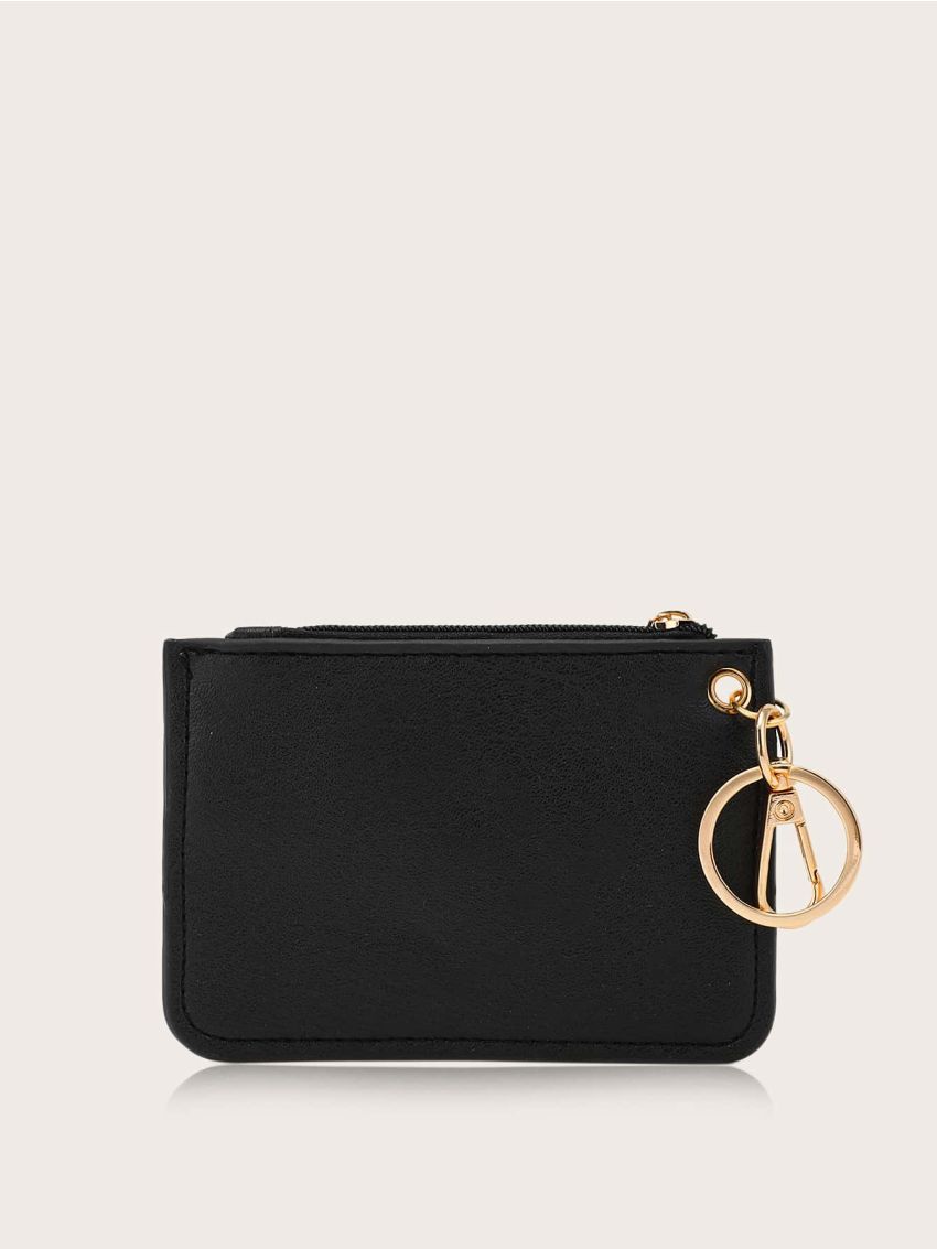 V Cut Card Holder With Keychain