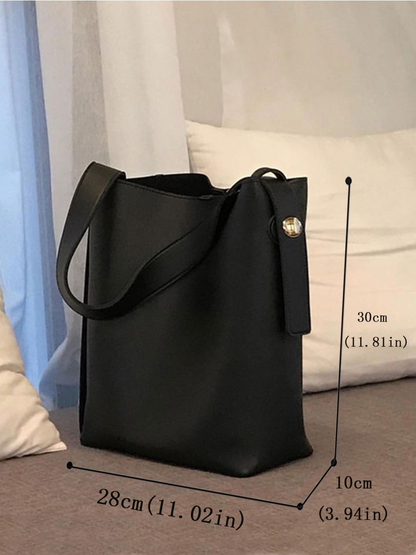 Large Capacity Bucket Bag With Small Bag