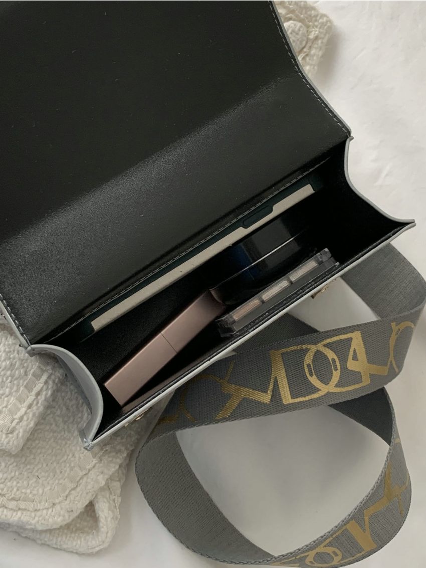 Mini Quilted Chain Flap Square Bag