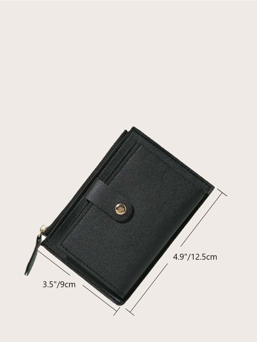 Solid Snap Button Card Holder