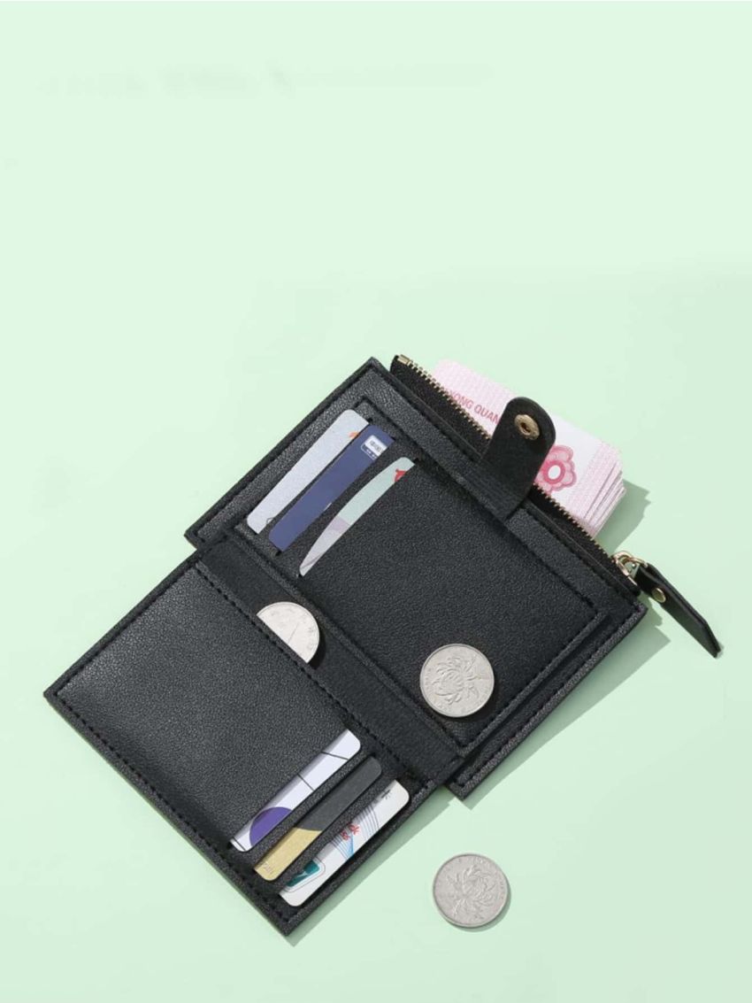 Solid Snap Button Card Holder