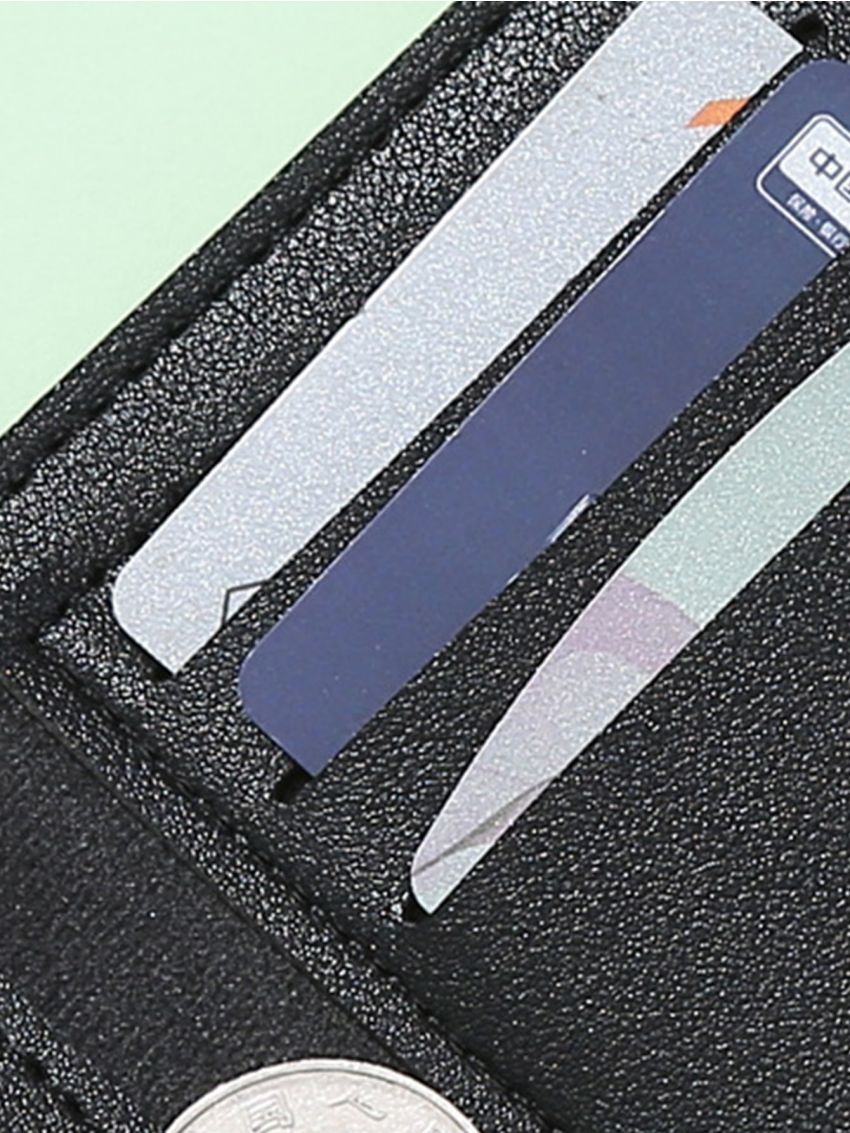 Solid Snap Button Card Holder