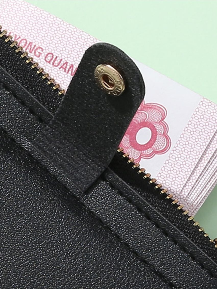 Solid Snap Button Card Holder