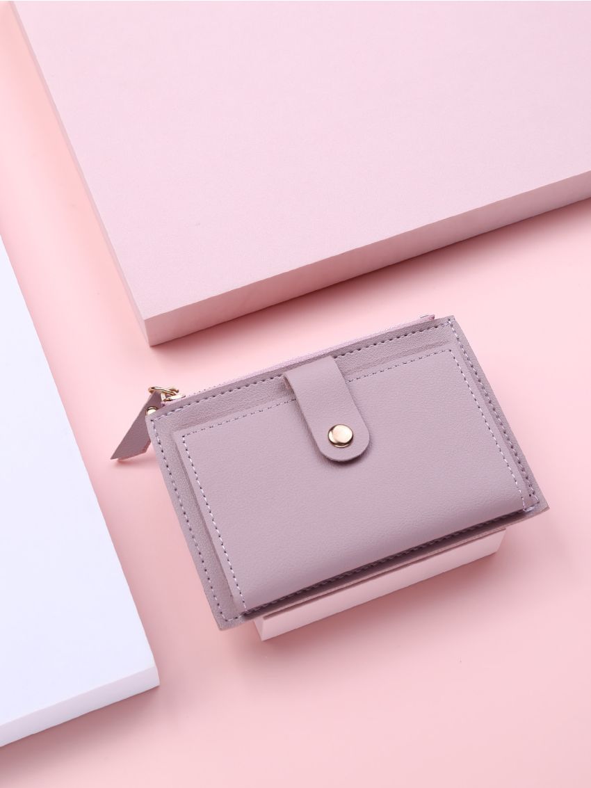 Snap Button Fold Over Card Holder