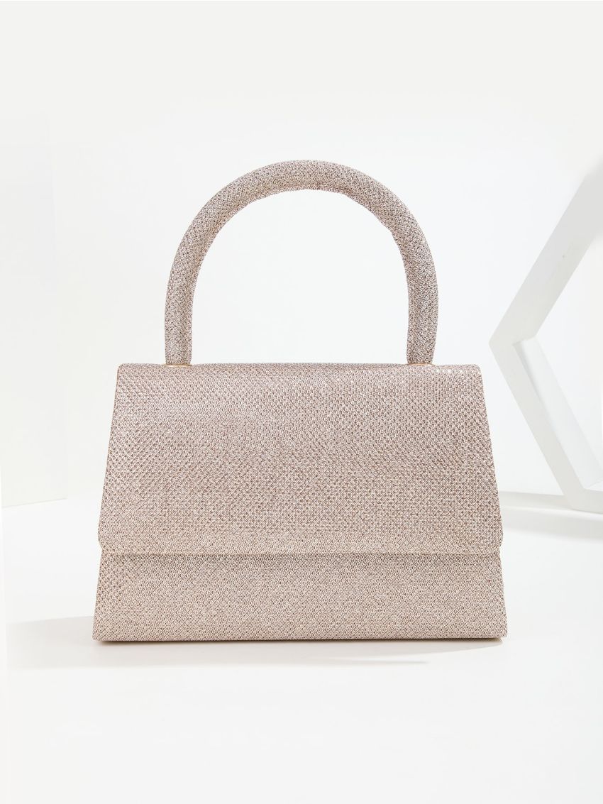 Mini Minimalist Glitter Flap Square Bag