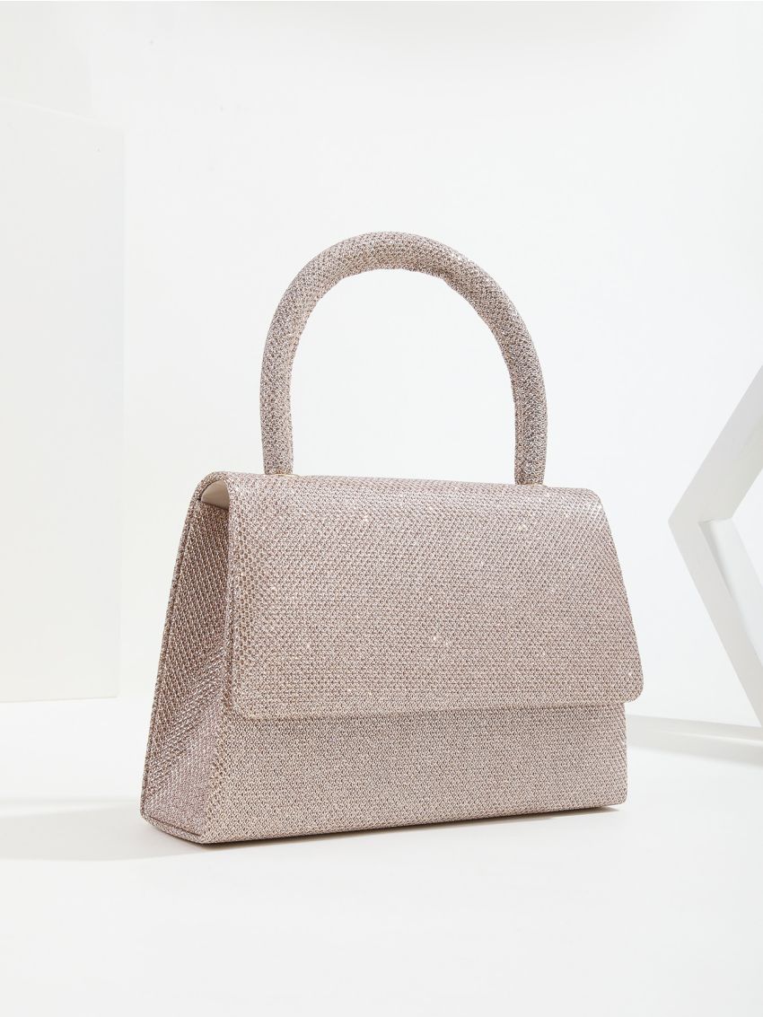 Mini Minimalist Glitter Flap Square Bag