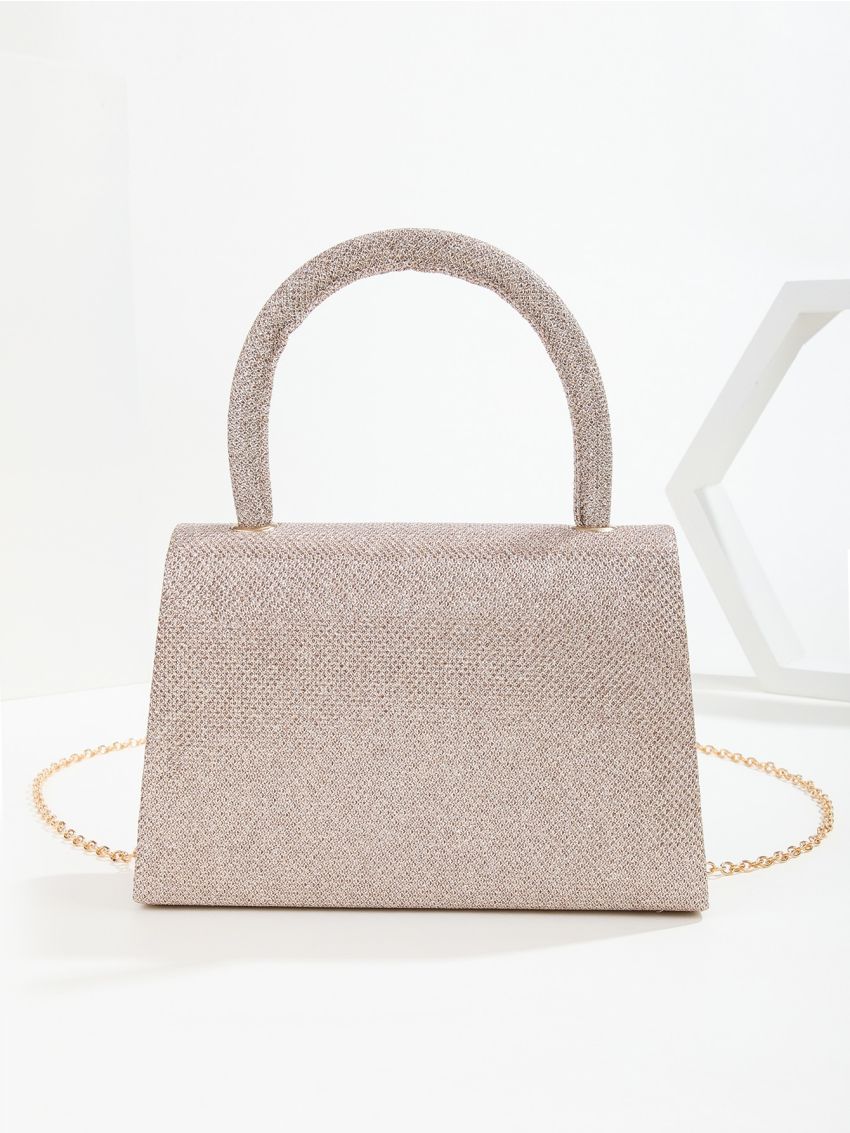 Mini Minimalist Glitter Flap Square Bag