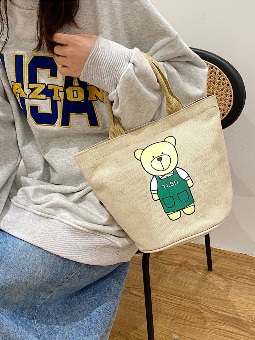 Cartoon Bear Decor Bucket Bag