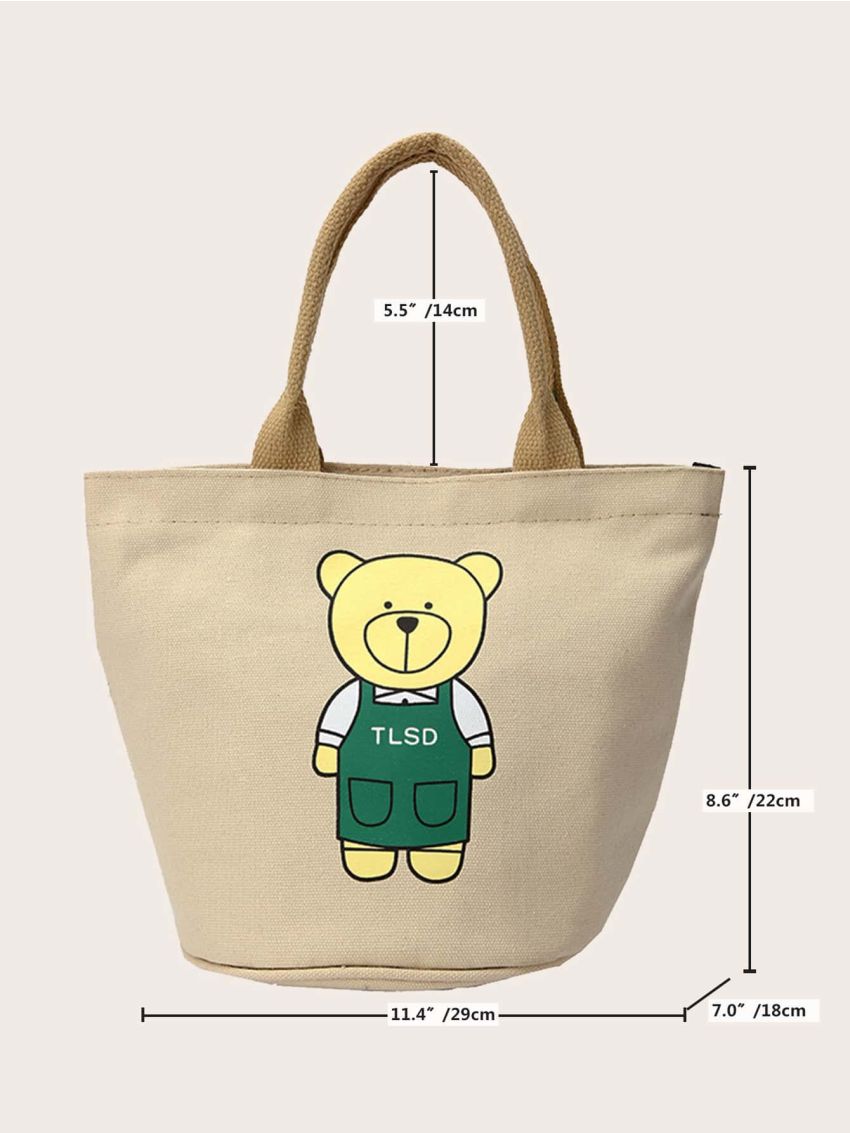 Cartoon Bear Decor Bucket Bag