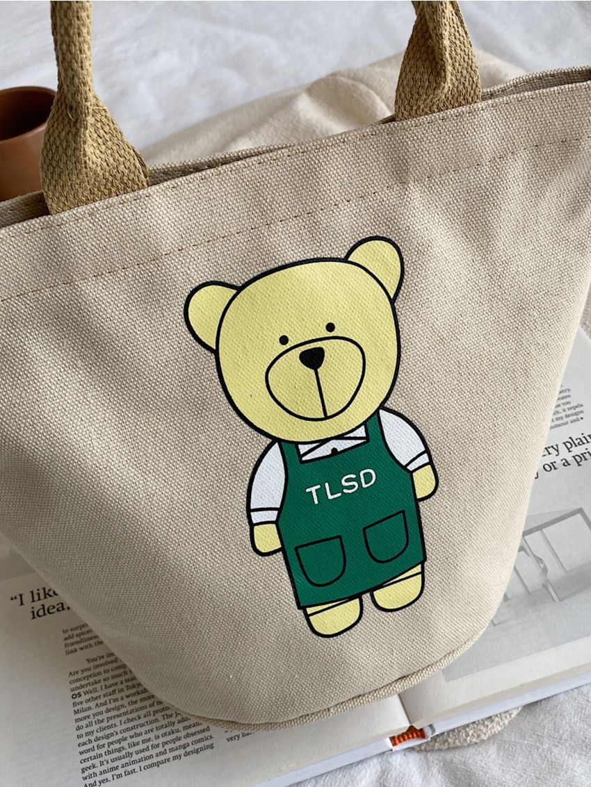 Cartoon Bear Decor Bucket Bag