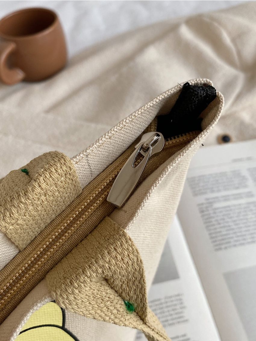 Cartoon Bear Decor Bucket Bag