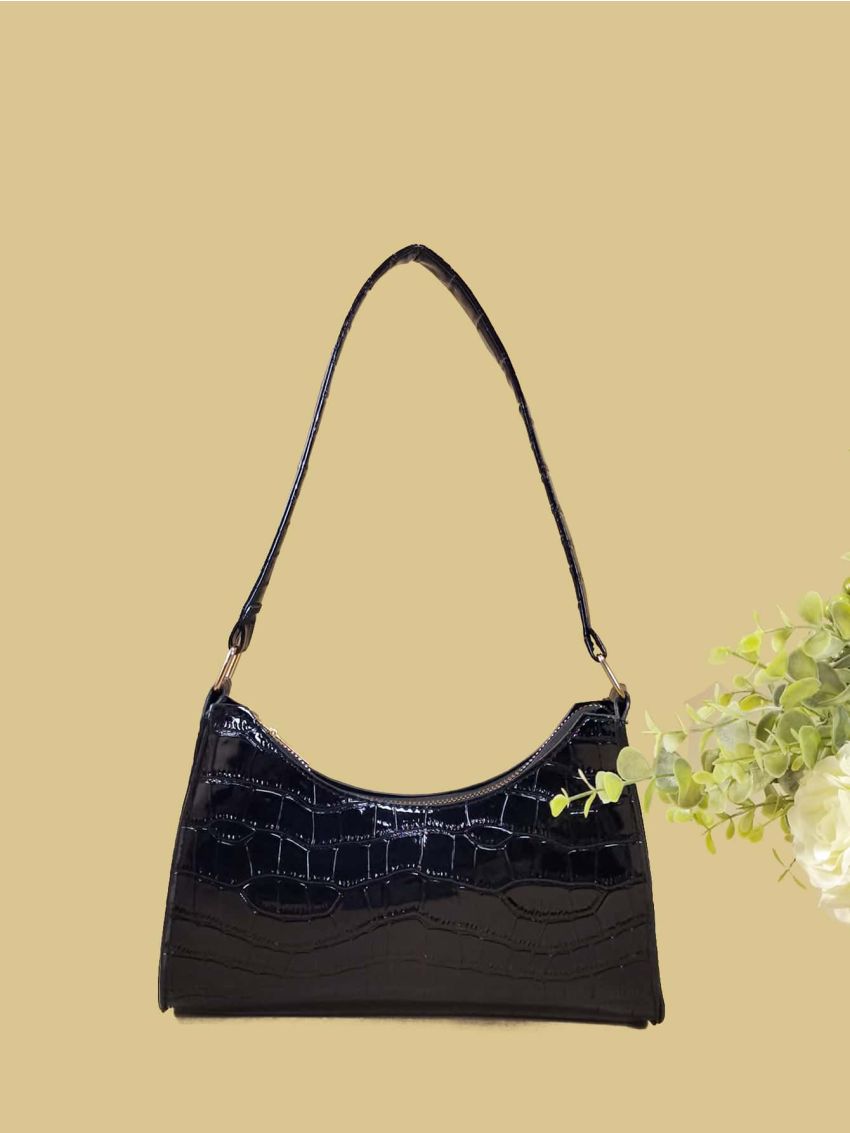 Butterfly Chain Decor Baguette Bag