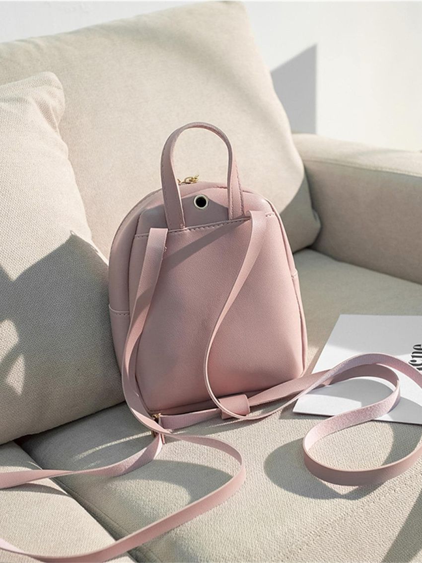 Mini Buckle & Bow Decor Classic Backpack