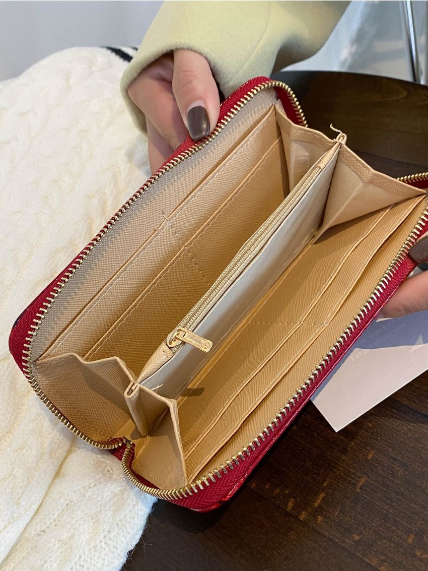 Crocodile Embossed Long Wallet