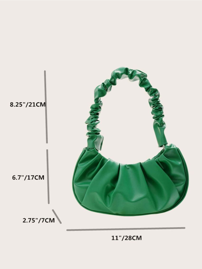 Minimalist Ruched Baguette Bag