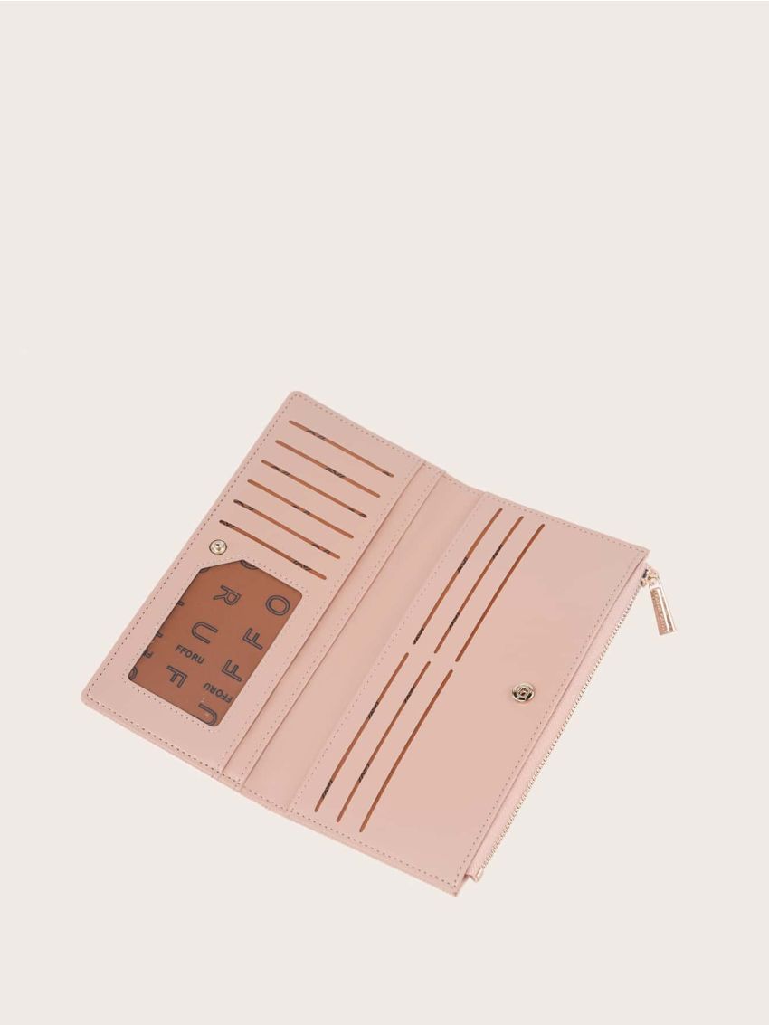 Metal Bow Decor Long Purse