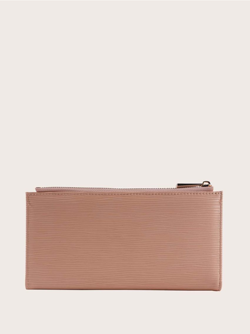 Metal Bow Decor Long Purse