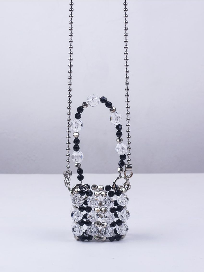 Mini Colorblock Bead Design Bucket Bag