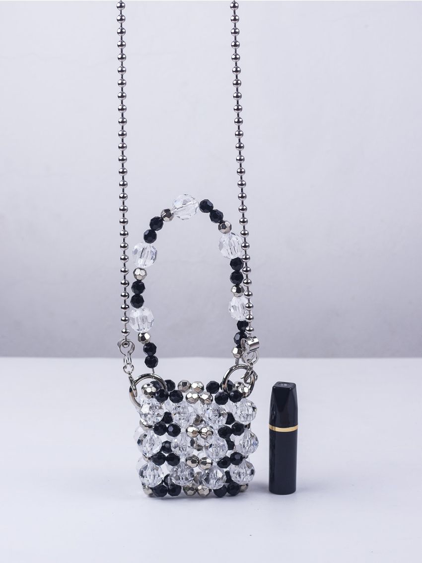 Mini Colorblock Bead Design Bucket Bag