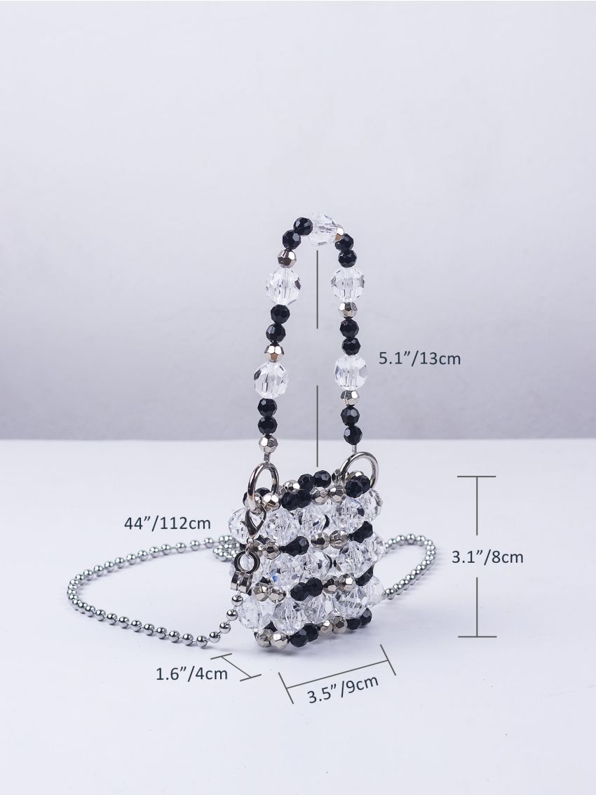 Mini Colorblock Bead Design Bucket Bag