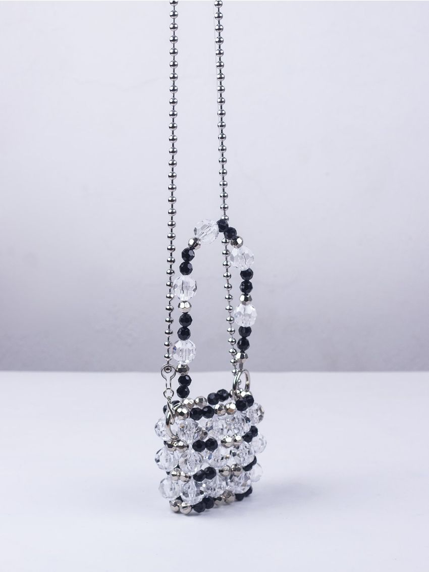 Mini Colorblock Bead Design Bucket Bag