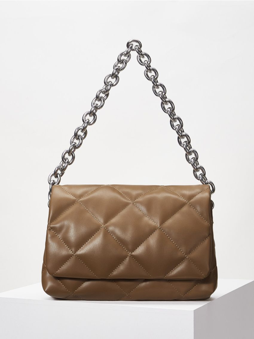 PREMIUM MINIMALIST QUILTED CHAIN SQUARE BAG