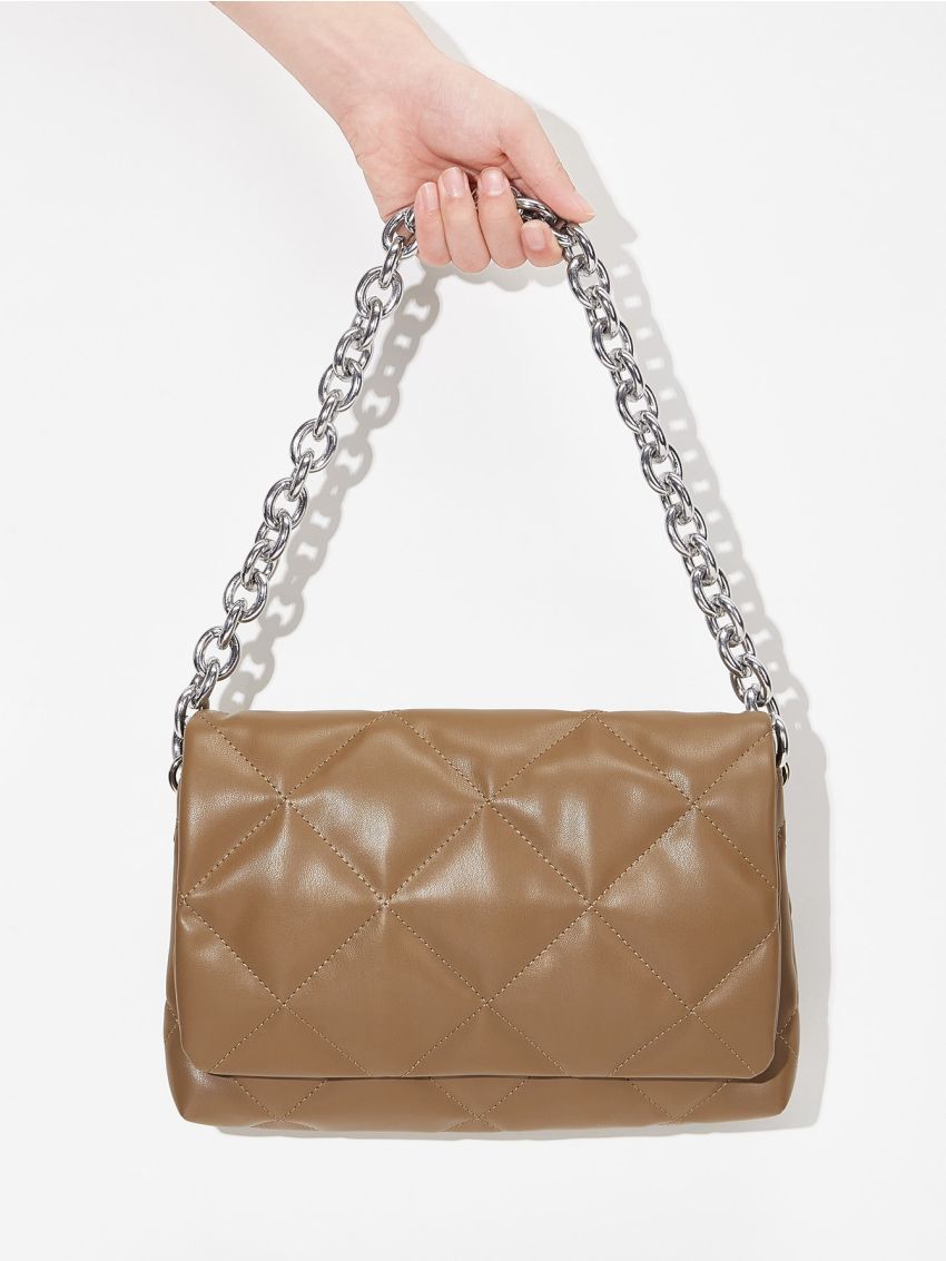 PREMIUM MINIMALIST QUILTED CHAIN SQUARE BAG