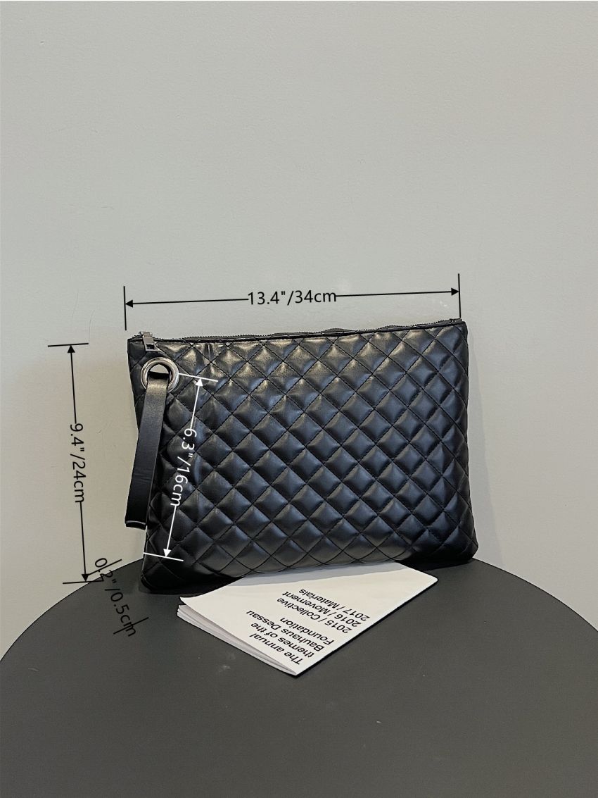 Minimalist Quilted Clutch Bag