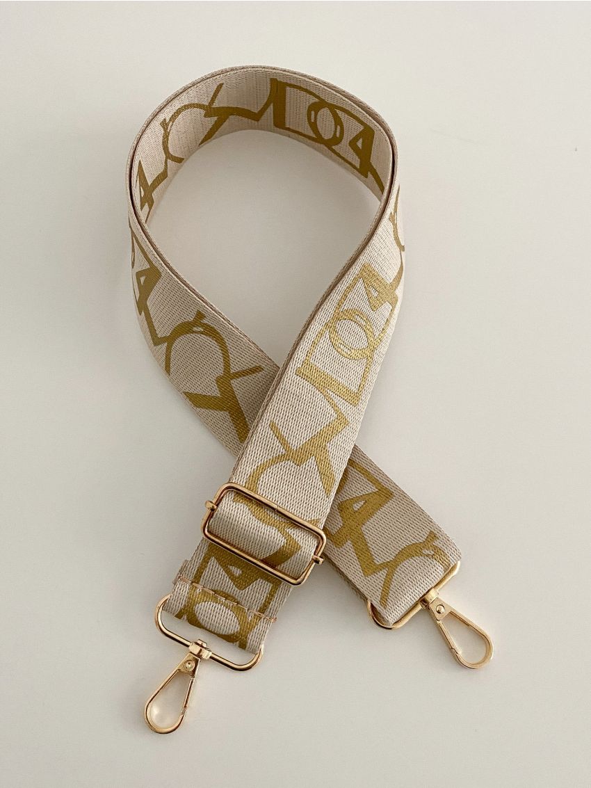Letter Graphic Bag Strap
