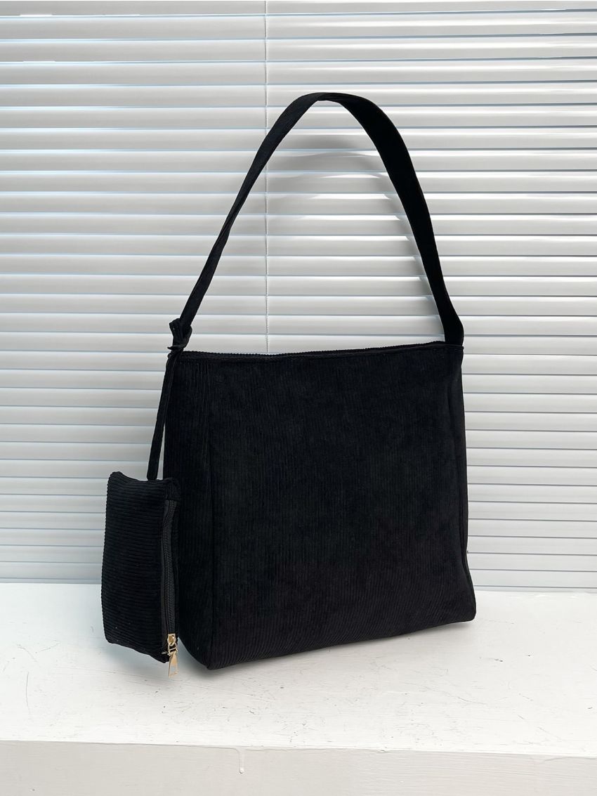 Minimalist Corduroy Square Bag