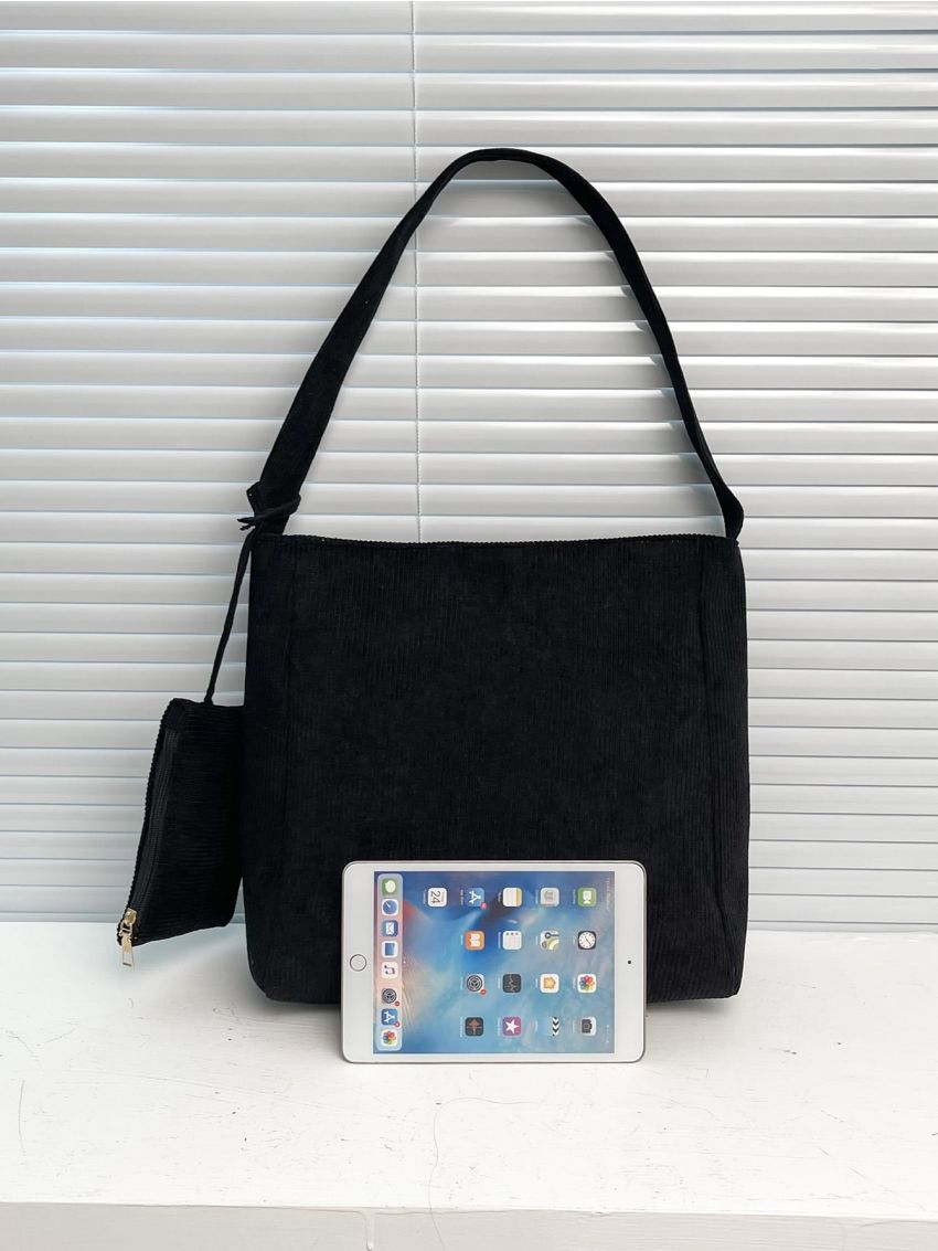 Minimalist Corduroy Square Bag
