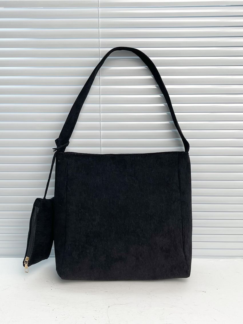 Minimalist Corduroy Square Bag