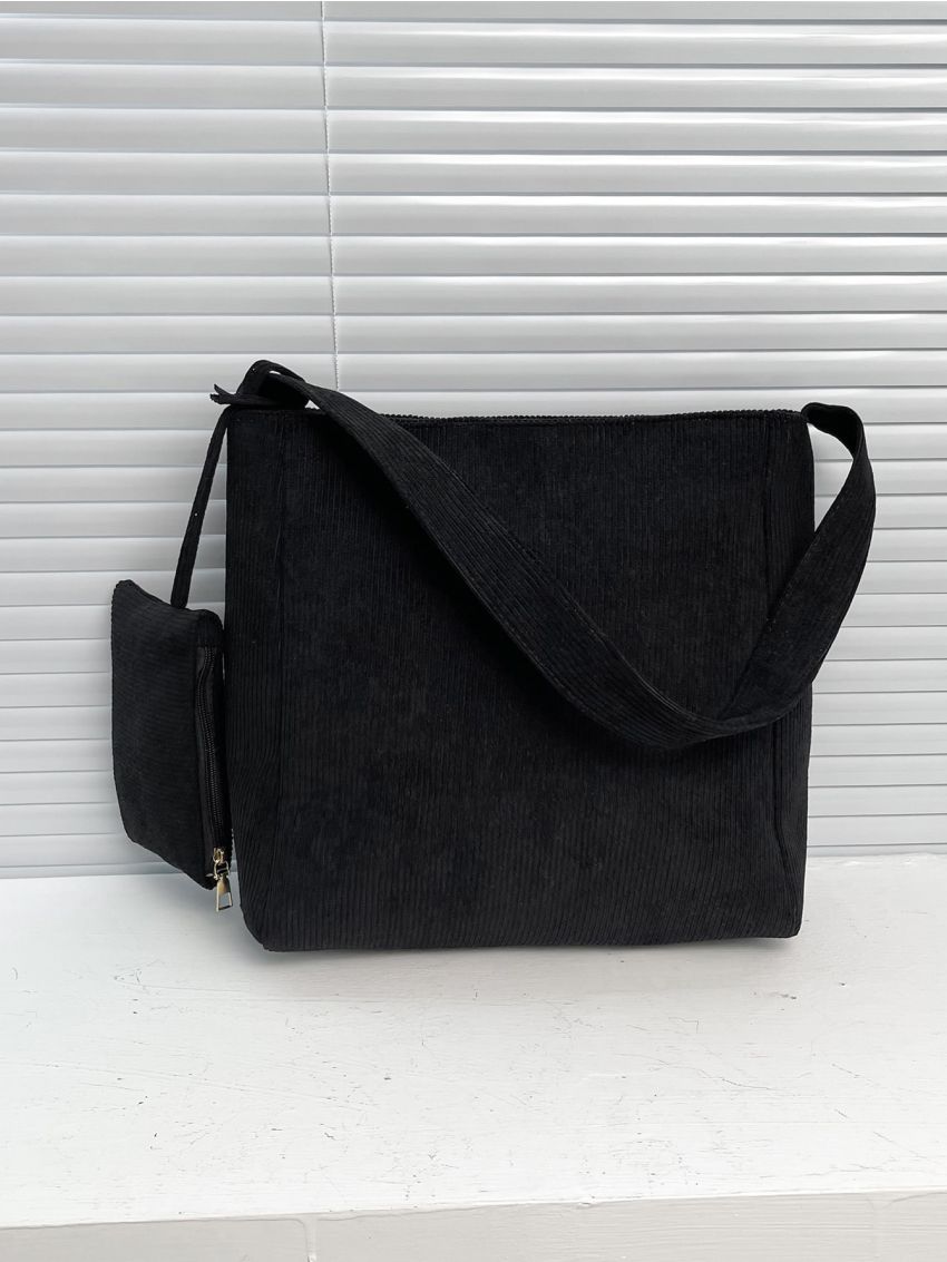 Minimalist Corduroy Square Bag