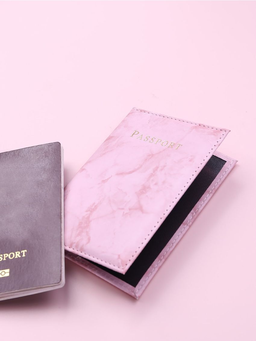 Marble Fold Over Passport Case