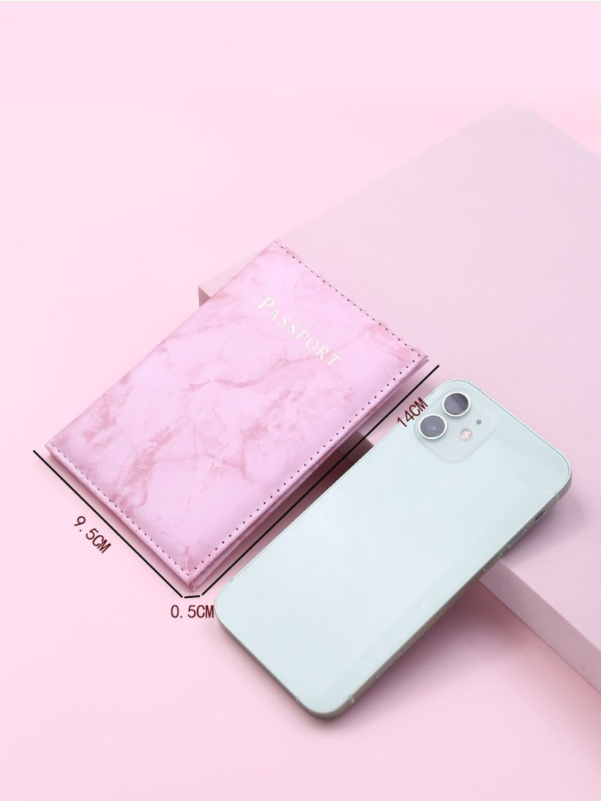 Marble Fold Over Passport Case
